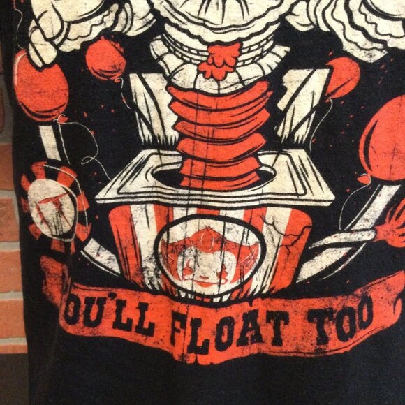 Pop! Tees IT Pennywise t shirt You'll float too graphic Horror movie tee scary c - Picture 3 of 6